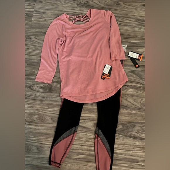 Womens RBX ankle length legging and active top small NWT LOUNGE YOGA WORKOUT - Picture 1 of 6